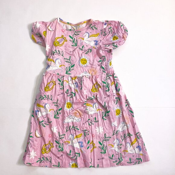 Mini Boden Pink Greek Toile Dress, Size 9/10 - Picture 2 of 5